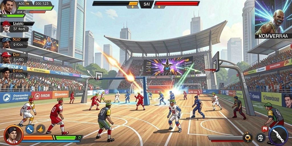 pf777 - Tangkapan layar fitur multiplayer saat pemain berinteraksi.
